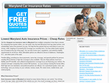 Tablet Screenshot of marylandcarinsurancerates.com